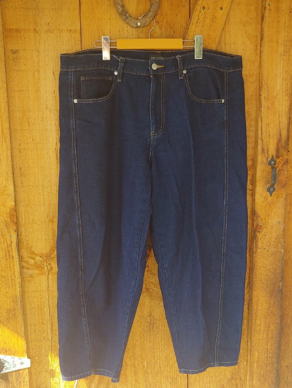 Women’s Dark Blue Barrel Wide Leg Jeans